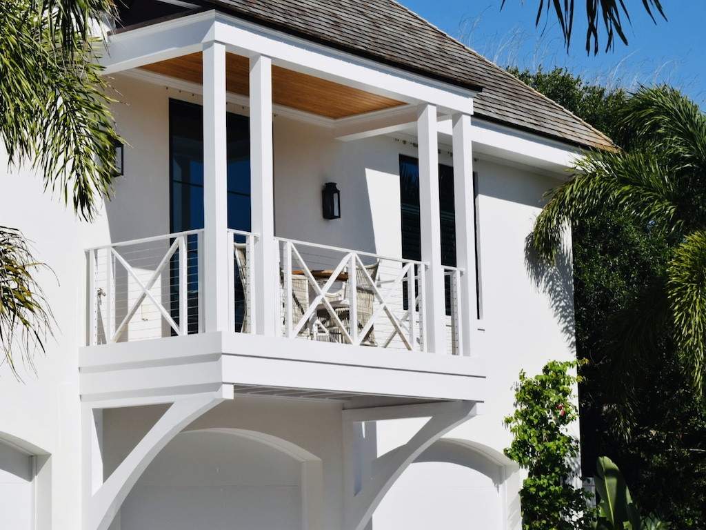 custom white balcony railing