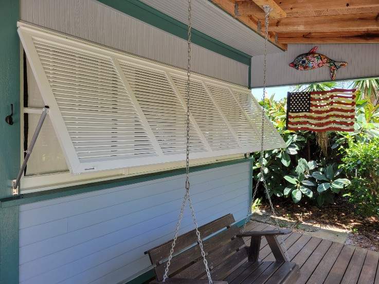 White open bahama shutters